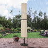 Mondeer 2.7M/3M Garden Parasol Tilt Sun Shade Umbrella 32 LED Light Hand Crank