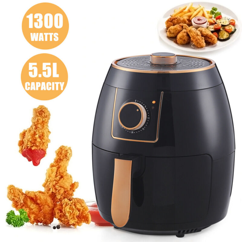 5.5L Manual/Smart Touch Air Fryer Compact Design With Timer, Temperature Control