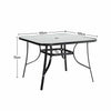 Garden Bistro Table Outdoor Furniture Tempered Glass Dining Coffee Table Chair