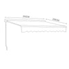 Patio Awning Manual GardenCanopy Sunshade Retractable Shelter Outdoor Shade Grey