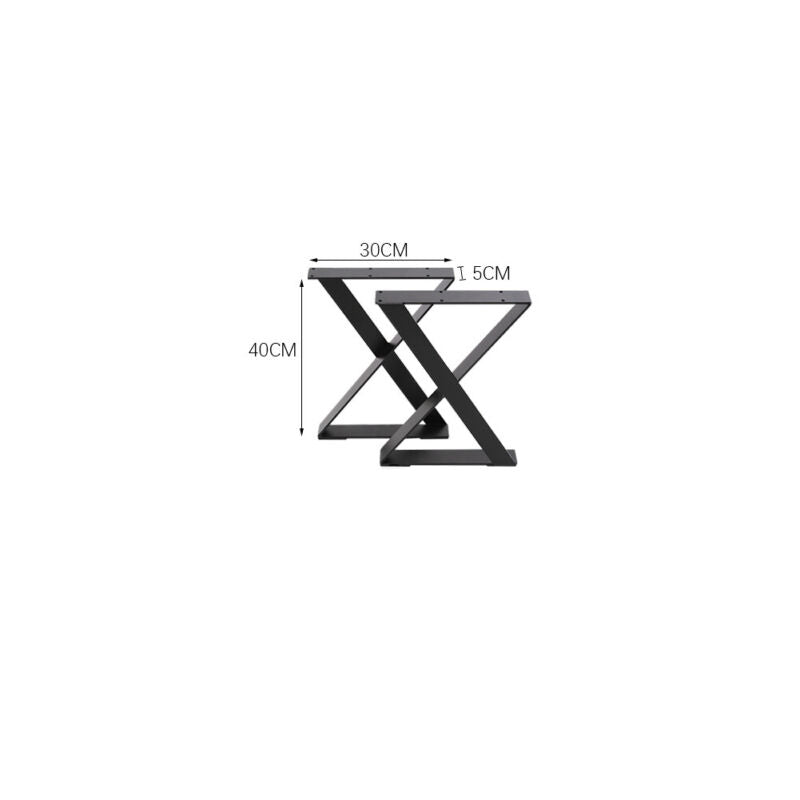 2PC Industrial Metal Steel Table Legs Cross X Frame for Dining/Bench/Office/Desk