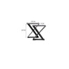 2PC Industrial Metal Steel Table Legs Cross X Frame for Dining/Bench/Office/Desk