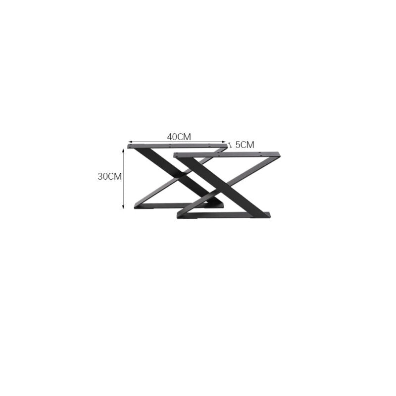 2PC Industrial Metal Steel Table Legs Cross X Frame for Dining/Bench/Office/Desk