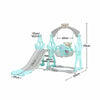 4 in 1 Kids Climbing Frame Swing Slide Sets Garden Play Set with Basketball Hoop