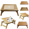 Folding Computer Desk Wooden Foldable Study Table Laptop PC Table Home Office