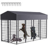Heavy Duty Outdoor Dog Kennel Pet Cage Playpen wi/ Roof Lockable Latch 249/165cm