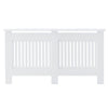 Modern Radiator Cover Cabinet MDF Vertical Slat Shelve Home Furniture White