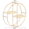 Rustic Wooden Floating Shelves Industrial Metal Wall Shelf Rack Storage Display