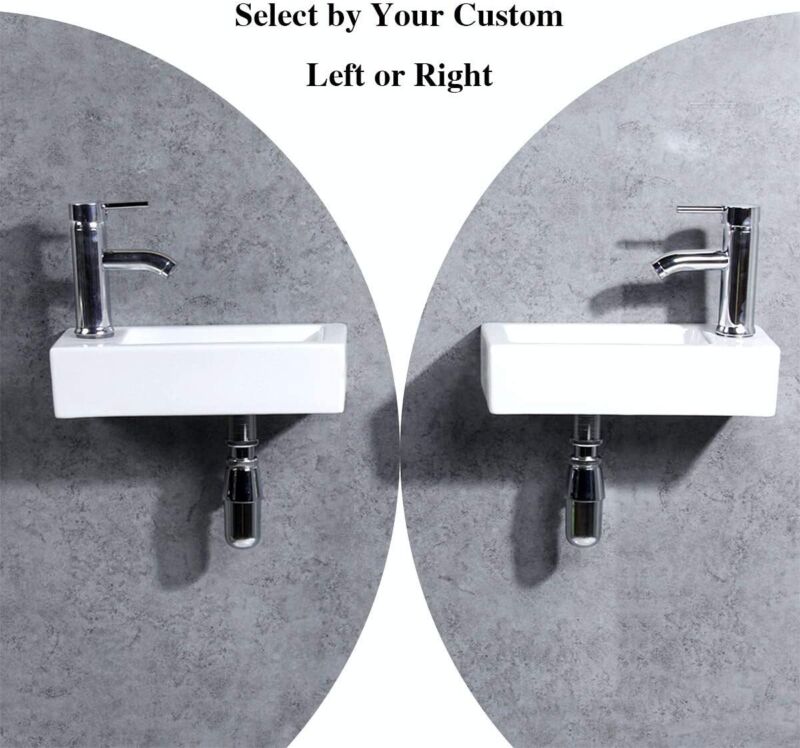 Small Hand Rinse Basin Small Compact Bathroom Cloakroom Hand Wash Basin Sink Ceramic Wall Hun ...