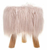 LUXURY WOODEN FOOTSTOOL OTTOMAN POUFFE STOOL FOOT REST PADDED SEAT BEDROOM ROUND