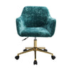 Velvet Office Chair Swivel Computer Desk Armchair Adjustable Padded Seat Home UK