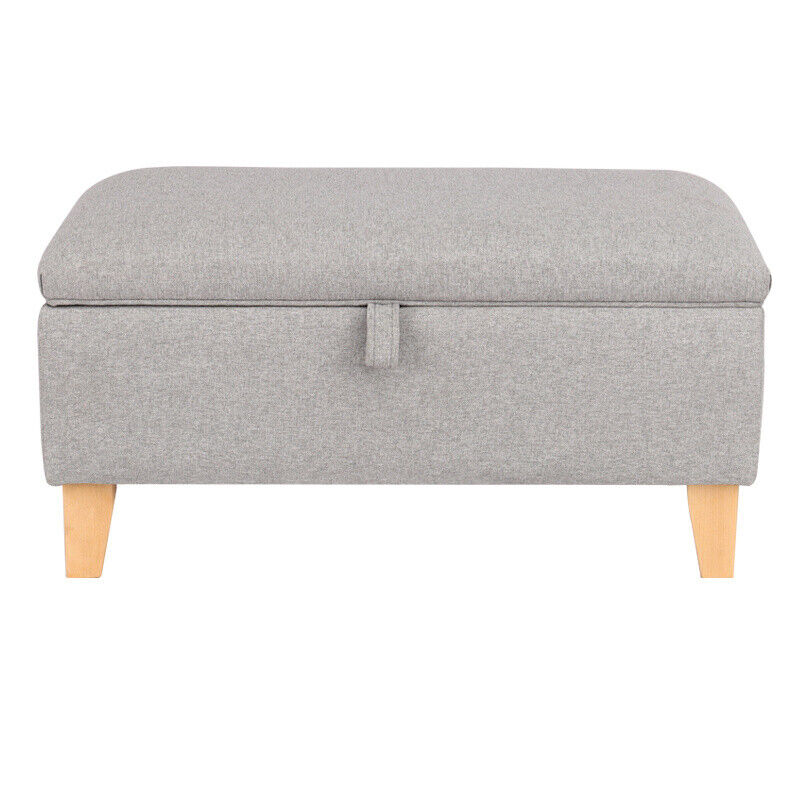 49cm 71cm Ottoman Storage Footstool Pouffe Bench Chair Chest Bedding Box Fabric