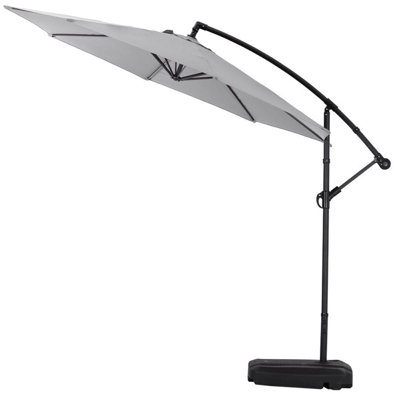 Sun Parasol Garden Sun Shade Umbrella Patio Outdoor Banana Parasol with Base Kit