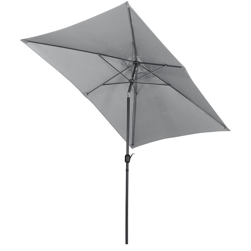 Garden Parasol Umbrella 3M Crank Tilt Sunshade Banana Umbrella With/No Base UK