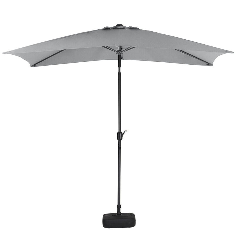 3m Rectangle Garden Banana Sun Parasol Patio Sun Shade Umbrellas Tilt Crank Kits
