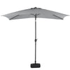 Garden Parasol Umbrella 3M Crank Tilt Sunshade Banana Umbrella With/No Base UK