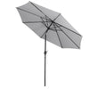 3M Outdoor Garden Parasol Patio Beach Sun Shade Round Umbrella Canopy Crank Tilt