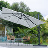 XL 3x3m Square Banana Parasol Outdoor Garden Patio Cantilever Hanging Umbrella