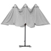 4.6M Cantilever Parasol Garden Banana Sun Umbrella Manual Rocker Shade Canopy UK