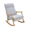 Solid Wood Frame Rocking Chairs Shell Back Rocker Sofa Cashmere Cushion Armchair