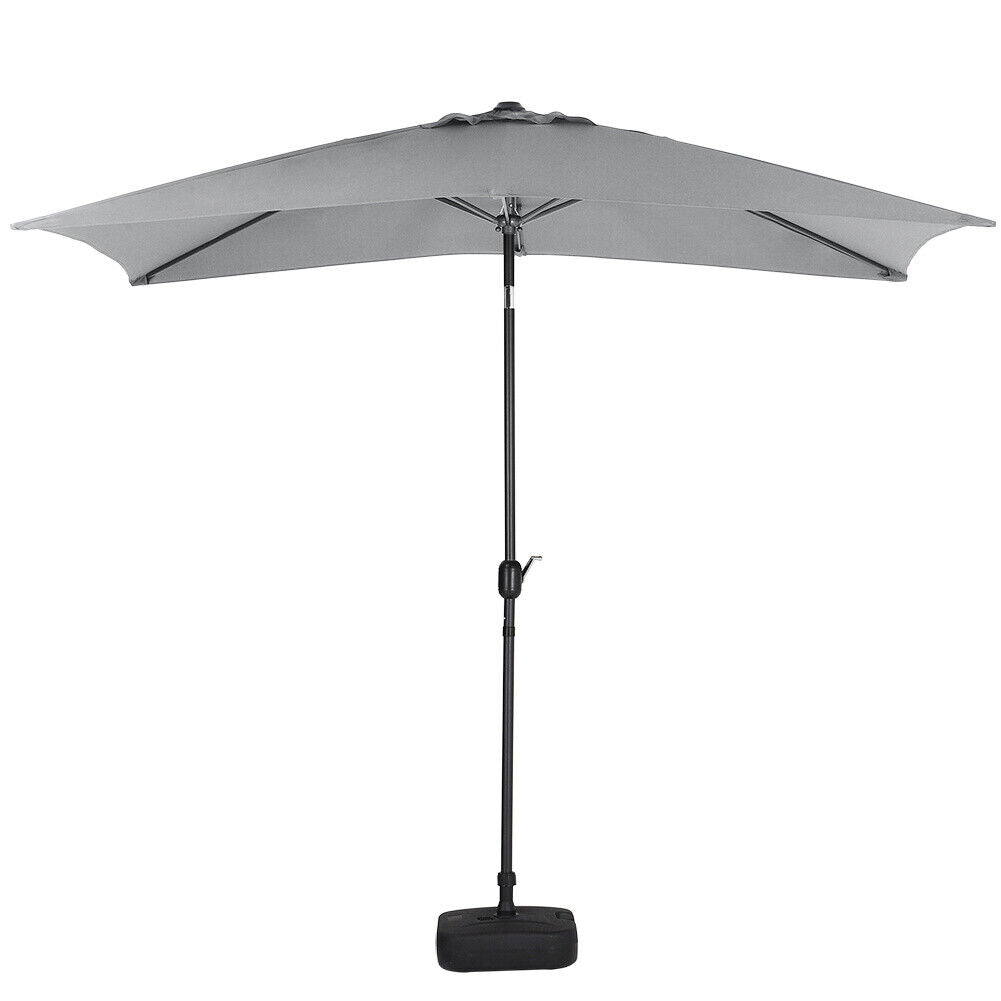 2x3M Garden Parasol Rectangle Umbrella Sun Shade Outdoor Patio Beach Crank Tilt