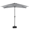 2x3M Garden Parasol Rectangle Umbrella Sun Shade Outdoor Patio Beach Crank Tilt