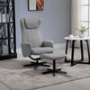 Recliner and Ottoman with 135° Adjustable Backrest Footstool for Home Office