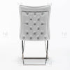 Vanquish Premium Button Back Velvet Dining Chair Brampton Cross Legs Chrome 2023