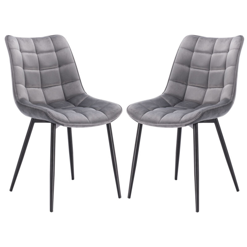 2/4/6x Dining Chairs Living Room Chairs w/ Backrest Velvet Padded Seat Cafe Pub