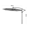 3(m) LED Cantilever Parasol Outdoor w/ Fairy Solar Lights Garden Banana Umbrella