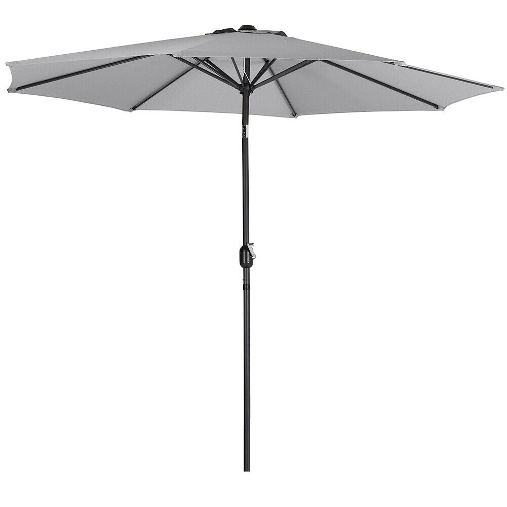 Large Garden Patio Parasol 300cm Tilting Umbrella Sun Shade with Crank Handle