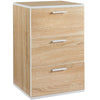 Modern Bedside Table Storage Nightstand Cabinet w/ 3 Drawers Bedroom Furniture