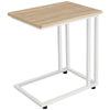 Mobile Side Table, C Shaped Sofa End Table, Coffee Snack Table for Living Room