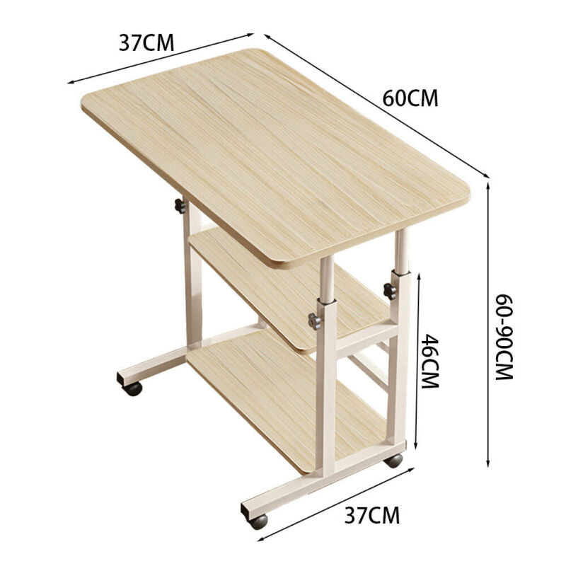 Adjustable Mobile Laptop Table Notebook Desk Sofa Bed Tray Computer StorageShelf
