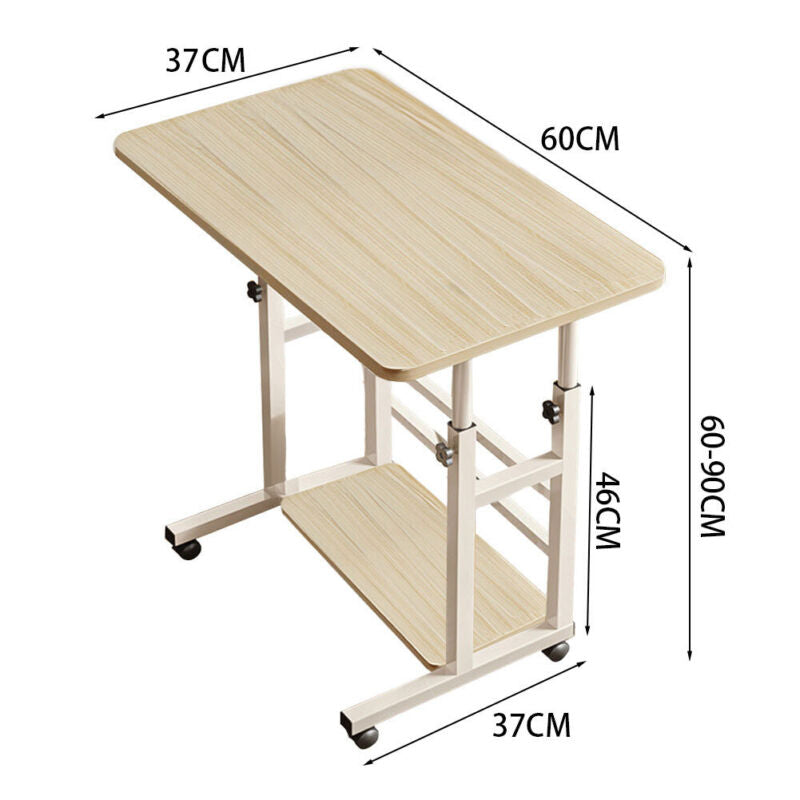 Adjustable Mobile Laptop Table Notebook Desk Sofa Bed Tray Computer StorageShelf