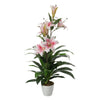 3ft Realistic Flower Tree Potted Plant Artificial Lily/Spathiphyllum Home Decor