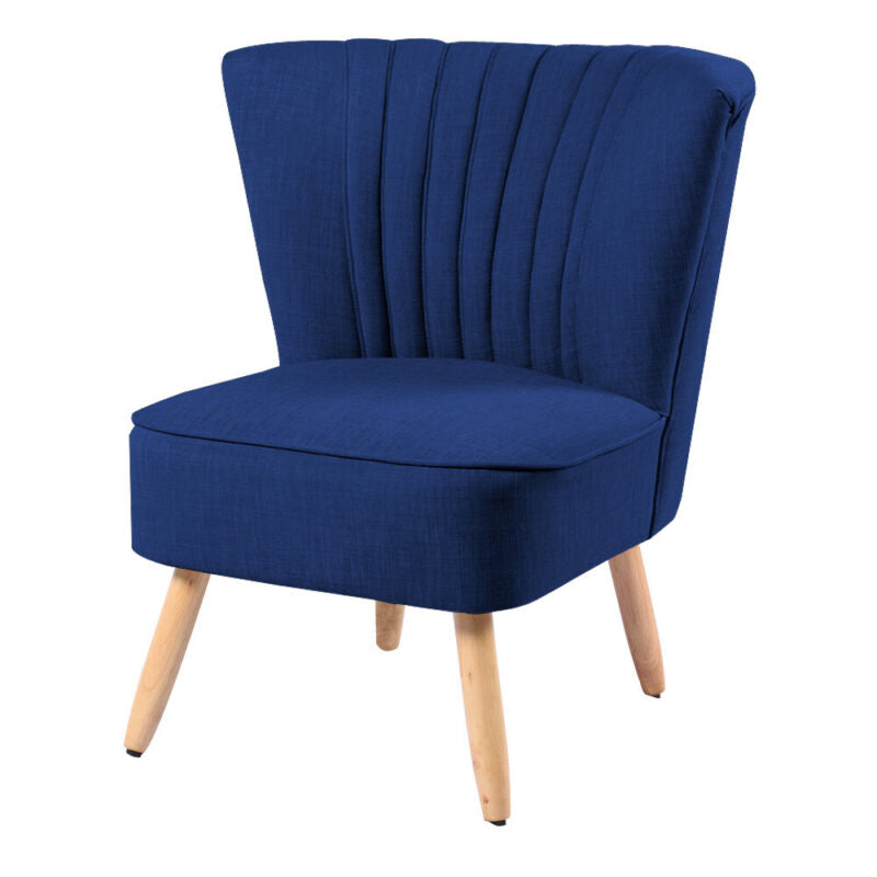Upholstered Cocktail Fabric Velvet Chair Winged Chair Sofa Seat Bedroom UK Retro
