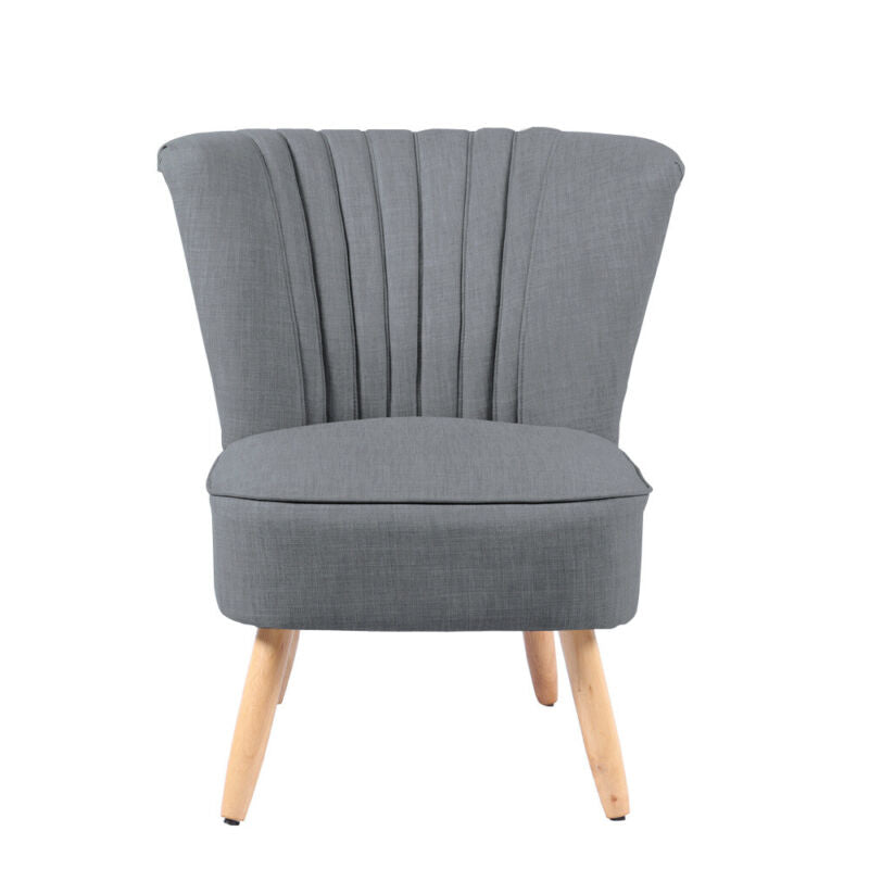 Upholstered Cocktail Fabric Velvet Chair Winged Chair Sofa Seat Bedroom UK Retro