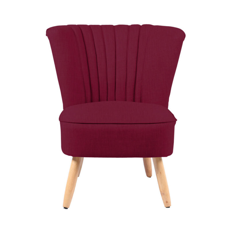 Upholstered Cocktail Fabric Velvet Chair Winged Chair Sofa Seat Bedroom UK Retro