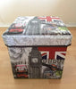 Folding Storage Ottoman Seat Stool Storage Boxes Home Chair Footstool Bench Lid