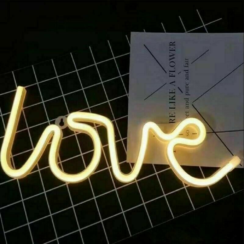 LED Neon Sign Art Decor Bar Light Wall Light Kids Room Home USB/Battery Powered