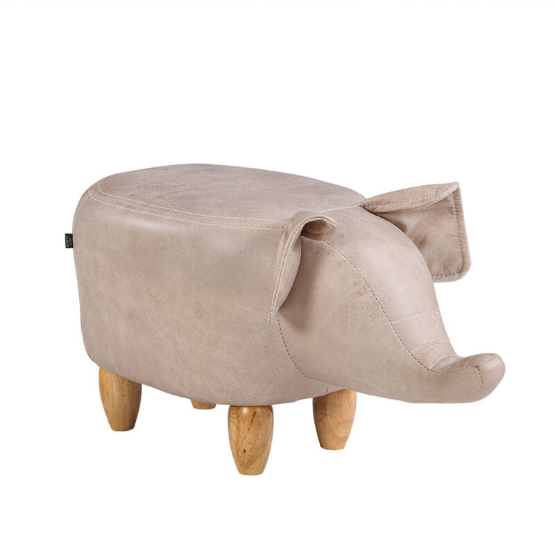 Upholstered Animal Shaped Ottoman Ride-on Footrest Stool Rest Seat TOY Kids New