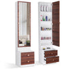 Dressing Table with Drawers, Mirror Stool Set Makeup Desk Vanity Table Bedroom