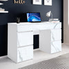 Dressing Table with Drawers, Mirror Stool Set Makeup Desk Vanity Table Bedroom