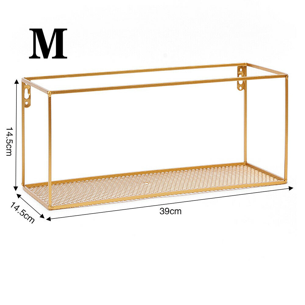 Metal Wire Shelf Unit Floating Shelf Room Kitchen Office Wal Mount Storage Rack