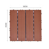 11x Composite Decking Boards WPC Garden Interlocking Tiles Balcony Patio Floor