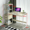 Home Office Computer Desk Study PC Writing Table Workstation Furniture 4 Shelves