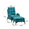 Velvet Upholstered Sofa Bed Single Recliner Chair Lounge Sleeper Cushioned Chair