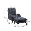 Velvet Upholstered Sofa Bed Single Recliner Chair Lounge Sleeper Cushioned Chair