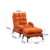 Velvet Upholstered Sofa Bed Single Recliner Chair Lounge Sleeper Cushioned Chair
